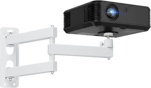 Foldable Projector Wall Mount, Ceiling Projector Mount, Universal Adjustable 360° Rotation, Projectors Stand with 1/4" Ball Head, Devices Bracket Holder for Home Office(Three Arms,Black) in Saudi Arabia