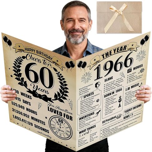 Large 16th Birthday Cards for Boys Girls, Vintage 2010 Happy 16th Birthday Greeting Card with Envelope Jumbo Sixteen Guest Book Hello 16 Decorations Gifts Party Supplies in Saudi Arabia