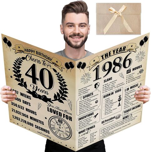 Large 16th Birthday Cards for Boys Girls, Vintage 2010 Happy 16th Birthday Greeting Card with Envelope Jumbo Sixteen Guest Book Hello 16 Decorations Gifts Party Supplies in Saudi Arabia