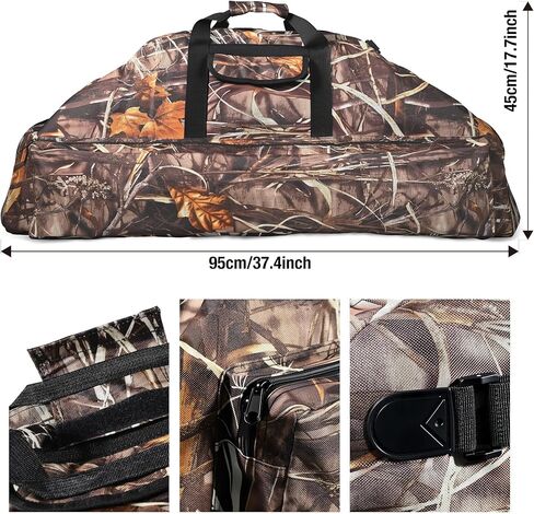 RQG Compound Bow Case, 37.5 inch Soft Bow Case for Compound Bow Bag Holder Lightweight with Multiple Pockets for Archery Hunting, Tip-to-Tip Length < 35.5in, Hand/Shoulder/Back Carry in Kuwait