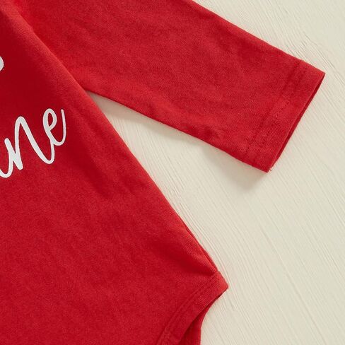 Murnouche Newborn Baby Girl Valentines Outfit Long Sleeve Romper Heart Pants Headband in Saudi Arabia