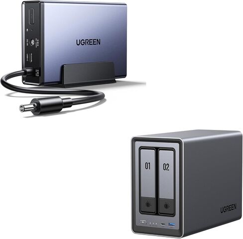 UGREENUS3000، حزمة إمداد طاقة البطارية غير المنقطعة 12000 مللي أمبير في الساعة مع UGREEN NAS DXP2800 2-Bay Desktop NAS بسعة تخزين 76 تيرابايت in Saudi Arabia