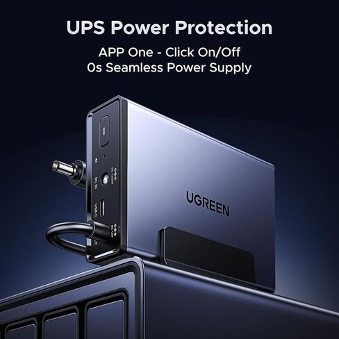 UGREENUS3000، حزمة إمداد طاقة البطارية غير المنقطعة 12000 مللي أمبير في الساعة مع UGREEN NAS DXP2800 2-Bay Desktop NAS بسعة تخزين 76 تيرابايت in Saudi Arabia