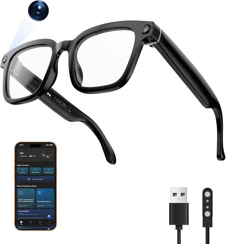 Bluetooth Smart Glasses,Blue Light Blocking Glasses for Men and Women ,Built-in Mic & Speakers,Smart Wireless Headphone Glasses for Office/Work Blue Light Filtering, Voice Control,Unisex in Kuwait