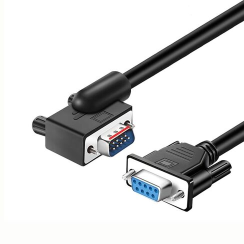 DB9 Serial RS232 Cable 10ft, 9-Pin Left Angled to Straight Connector for COM Port, Modem, PC (Female Angle to Female Straight, Small Side Up) in Kuwait