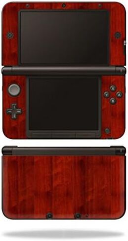 غلاف MightySkins متوافق مع جهاز Nintendo 3DS XL الأصلي (موديلات 2012-2014) غلاف لاصق مصنوع من خشب الكرز in Kuwait