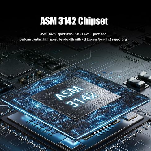 GLOTRENDS U3142AC 2-Port 10Gb USB 3.1 Gen2 (Type-C وType-A) إلى بطاقة توسيع PCIE X4 مع شريحة ASM 3142، دعامة عادية ومنخفضة الربح in Saudi Arabia
