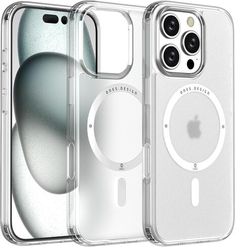 حافظة نحيفة من ONES لهاتف iPhone 17 Pro Max، [PC + TPU Hybrid] [حماية من السقوط من الدرجة العسكرية] [مضادة للاصفرار] [مضادة للانزلاق]، غطاء صلب من السيليكون المقاوم للصدمات لهاتف iPhone 17 Pro Max، حافظة شفافة in Kuwait