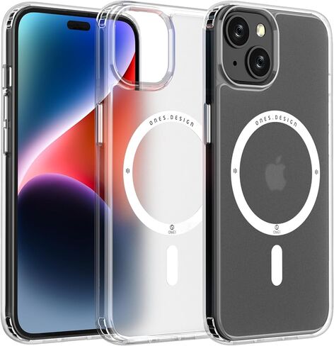 حافظة نحيفة من ONES لهاتف iPhone 17 Pro Max، [PC + TPU Hybrid] [حماية من السقوط من الدرجة العسكرية] [مضادة للاصفرار] [مضادة للانزلاق]، غطاء صلب من السيليكون المقاوم للصدمات لهاتف iPhone 17 Pro Max، حافظة شفافة in Kuwait