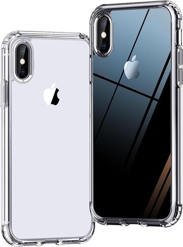 حافظة نحيفة من ONES لهاتف iPhone 17 Pro Max، [PC + TPU Hybrid] [حماية من السقوط من الدرجة العسكرية] [مضادة للاصفرار] [مضادة للانزلاق]، غطاء صلب من السيليكون المقاوم للصدمات لهاتف iPhone 17 Pro Max، حافظة شفافة in Kuwait