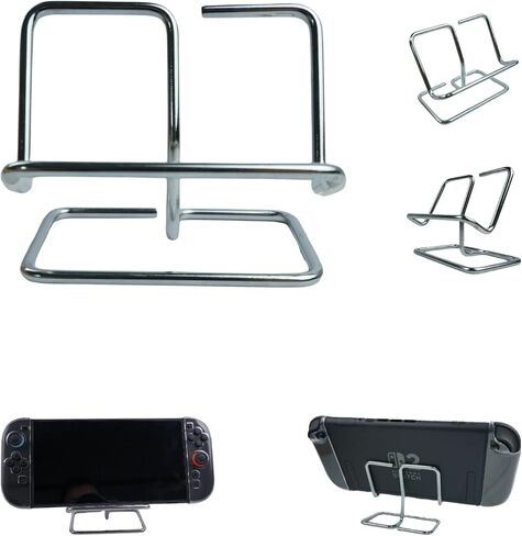 حامل ألعاب من الفولاذ الكربوني لجهاز Nintendo Switch/Lite/OLED/Switch 2 (2025)/Steam Deck/الهاتف الذكي، حامل فولاذي متكامل ومستقر ومتين، سهل الشحن، تبديد الحرارة، تصميم من قطعة واحدة in Saudi Arabia