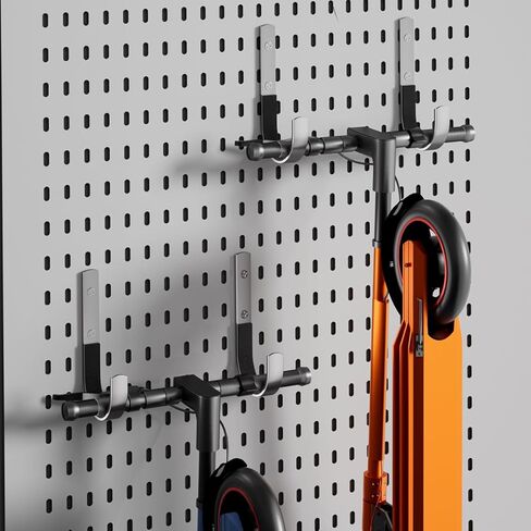 خطافات عرض مسدسات معدنية، فضية، متوافقة مع لوحة Pegboard المثبتة على الحائط، 8 عبوات، 3.93 × 1.96 بوصة، حماية مبطنة للأسلحة النارية in Kuwait