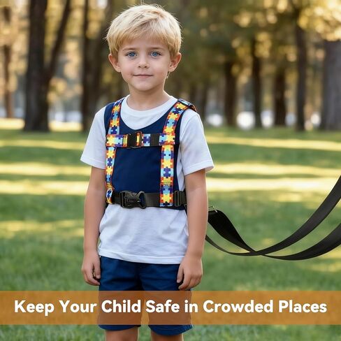 Walking Safety Harness for Older Kids 3–12 Years, Adjustable Leash Vest for Special Needs, Autism, ADHD, with Strong Grab Handle for Public and Outdoor Safety in Saudi Arabia