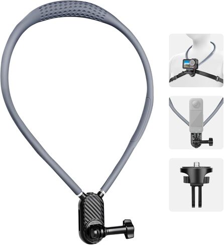 Neck Mount for Action Camera, with Air Cushion and Adjustable Chest Strap, Hands-Free POV Vlogging for GoPro Hero 13/12/11/10/9, Insta 360 X5/X4/X3/Ace Pro 2, DJI Osmo Action 5 Pro/4/3 in Saudi Arabia