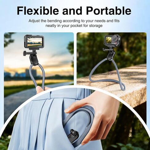 Neck Mount for Action Camera, with Air Cushion and Adjustable Chest Strap, Hands-Free POV Vlogging for GoPro Hero 13/12/11/10/9, Insta 360 X5/X4/X3/Ace Pro 2, DJI Osmo Action 5 Pro/4/3 in Saudi Arabia