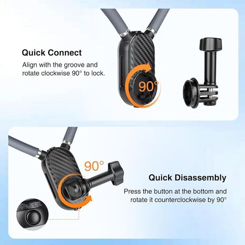Neck Mount for Action Camera, with Air Cushion and Adjustable Chest Strap, Hands-Free POV Vlogging for GoPro Hero 13/12/11/10/9, Insta 360 X5/X4/X3/Ace Pro 2, DJI Osmo Action 5 Pro/4/3 in Saudi Arabia