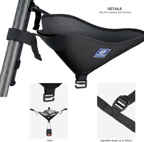 LEOFOTO Tripod Weight Universal Video Stone Bag, Black Heavy Duty Tripod Sand Bag for Stabilizing Photography Tackle Accessory in Kuwait