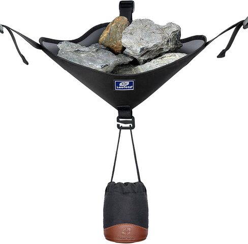 LEOFOTO Tripod Weight Universal Video Stone Bag, Black Heavy Duty Tripod Sand Bag for Stabilizing Photography Tackle Accessory in Kuwait