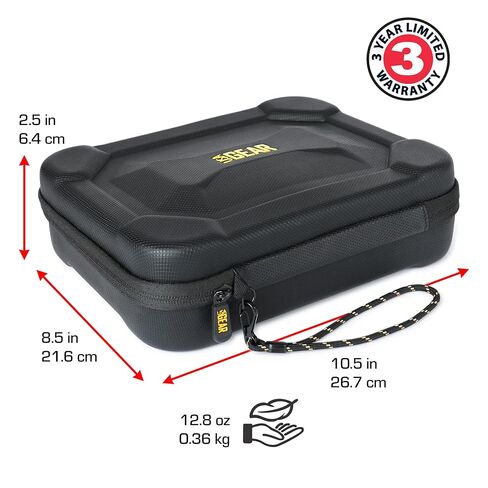 حقيبة معدات صيد الأشباح USA GEAR - حقيبة معدات خارقة مع جزء داخلي من الفوم قابل للتخصيص، جزء خارجي خفيف الوزن مقاوم للماء متوافق مع مقياس EMF وصندوق الروح والمزيد (علبة فارغة فقط) in Saudi Arabia