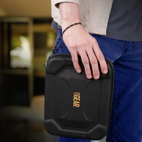 حقيبة معدات صيد الأشباح USA GEAR - حقيبة معدات خارقة مع جزء داخلي من الفوم قابل للتخصيص، جزء خارجي خفيف الوزن مقاوم للماء متوافق مع مقياس EMF وصندوق الروح والمزيد (علبة فارغة فقط) in Saudi Arabia