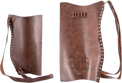 NUMJAW Archery Bow and Arrow Quiver Carrier with Arrow Slots, Leather Quiver Arrow Holder with Back Shoulder Strap, Shooting Targeting,Training,Halloween Costume Archer Cosplay Stage Prop Accessories in Saudi Arabia