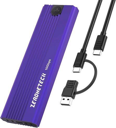محول حاوية M.2 NVMe SSD بدون أدوات، 10 جيجابت في الثانية USB 3.2 Gen 2 USB C خارجي، M.2 NVMe إلى قارئ USB، يدعم UASP Trim لمفاتيح NVME M و(B+M) وحجم 2230/2242 /2260/2280 SSD (حتى 8 تيرابايت) in Kuwait