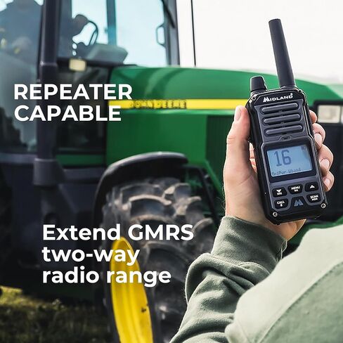 راديو Midland GXT67 PRO GMRS + حزمة ميكروفون كتف AVPH10 PTT - جهاز اتصال لاسلكي مقاوم للماء بقدرة 5 وات مع خاصية إلغاء الضوضاء in Kuwait