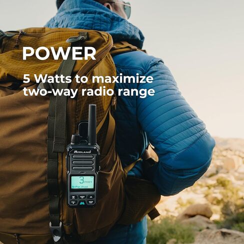 راديو Midland GXT67 PRO GMRS + حزمة ميكروفون كتف AVPH10 PTT - جهاز اتصال لاسلكي مقاوم للماء بقدرة 5 وات مع خاصية إلغاء الضوضاء in Kuwait