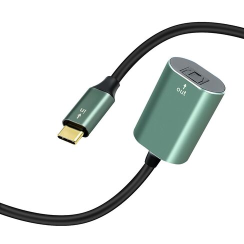 Duttek USB to Optical Audio Adapter, Unidirectional USB A to TOSLINK Optical Audio Adapter, External Sound Card with SPDIF Toslink Output for PC, PS5 TV, 192KHz Digital Optical Converter 7.87inch/20cm in Saudi Arabia