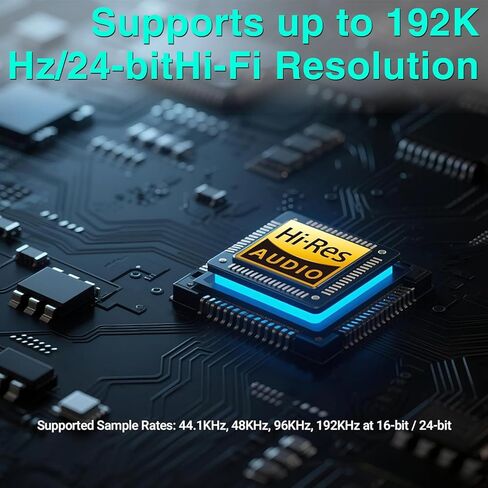 Duttek USB إلى محول الصوت البصري، محول صوت بصري USB A أحادي الاتجاه إلى TOSLINK، بطاقة صوت خارجية مع مخرج SPDIF Toslink للكمبيوتر الشخصي، تلفزيون PS5، محول بصري رقمي 192 كيلو هرتز 7.87 بوصة/20 سم in Kuwait