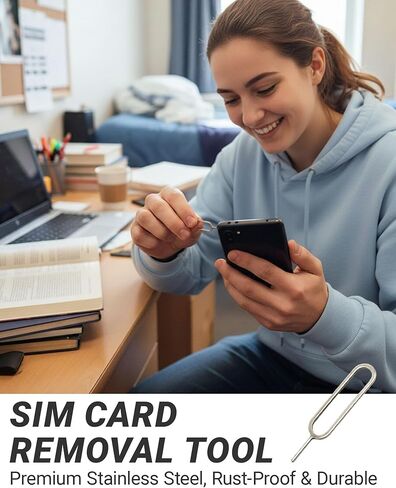 18 Pack SIM Card Ejector Tools Kit, Phone Tray Opener Pin for Easy Removal, SIM Tray Opener Pin Key, Standard Key, Compatible with Most Phones, Tablets and Other Mobile Devices in Saudi Arabia