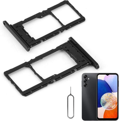 قطعتان من صينية بطاقة SIM لهاتف Samsung Galaxy A14 5G حامل فتحة بطاقة SIM لهاتف Samsung Galaxy A14 5G SM-A146U A146U1 S146VL مع دبوس إخراج مفتوح in Kuwait