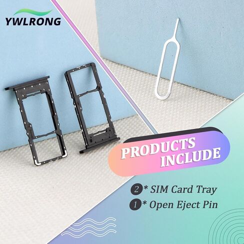 قطعتان من صينية بطاقة SIM لهاتف Samsung Galaxy A14 5G حامل فتحة بطاقة SIM لهاتف Samsung Galaxy A14 5G SM-A146U A146U1 S146VL مع دبوس إخراج مفتوح in Kuwait