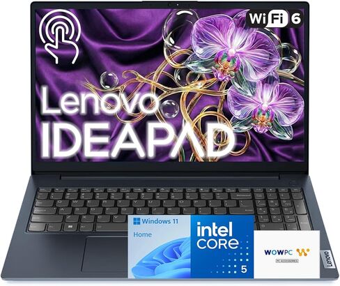 Lenovo New Ideapad Business Laptop(2025/2026) with Microsoft Office, 15.6" FHD Touchscreen Display, Intel 10-Core i5 CPU(Beats i7-1225U), 16GB RAM, 512GB SSD, Ultra Slim Design, Windows 11 Pro, WOWPC in Saudi Arabia