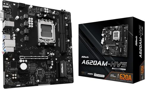 ASRock A620AM-HVS AMD Ryzen 9000/8000 / 7000 Series CPU Compatible (Soket AM5) A620A Micro ATX Motherboard in Kuwait