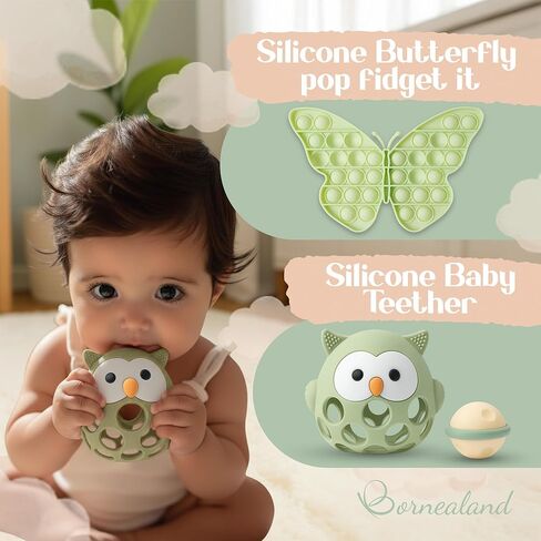 New Baby Gift Basket 21-Piece Set | Refined Newborn Baby Gift Set for Boy & Girl | Gender Reveal Gifts & New Mom Gifts Bundle | Essential Newborn Toys & Acc. Included in Elegant Keepsake Magnet Box in Saudi Arabia
