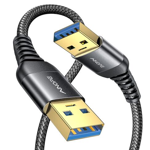 كابل AINOPE USB إلى USB، كابل USB 3.0 A إلى ذكر إلى ذكر [لا يتمزق أبدًا] سلك مزدوج من النوع A متوافق مع حاويات القرص الصلب، KVM، مشغل DVD، تلفزيون، مبرد الكمبيوتر المحمول، 6.6 قدم/رمادي، حزمة واحدة in Saudi Arabia