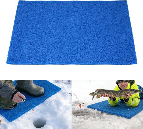 16 x 24 inch Outdoor Winter Ice Fishing Floor Mat, Non Slip & Washable Ice Fishing Gear Tent Carpet Mat Inside Outside for Winter Camping Outdoor Ice Fishing Activities Trailers Lawn Supplies in Kuwait