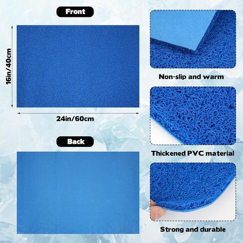 16 x 24 inch Outdoor Winter Ice Fishing Floor Mat, Non Slip & Washable Ice Fishing Gear Tent Carpet Mat Inside Outside for Winter Camping Outdoor Ice Fishing Activities Trailers Lawn Supplies in Kuwait