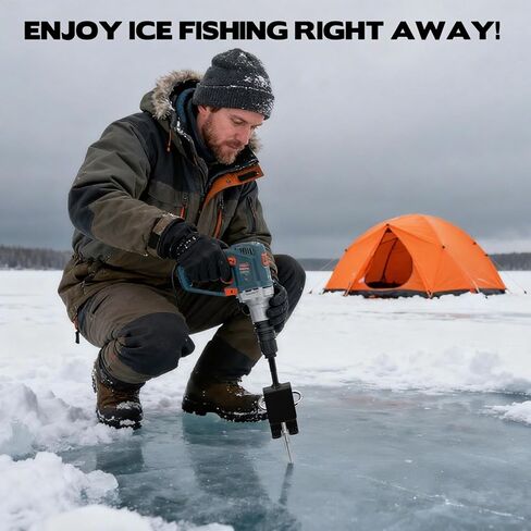 2 PCS Universal Ice Anchor Tools, Heavy Duty Ice Fishing Anchor Power Drill Adapter, Ice House Anchors for Ice Insert Sewing, Durable Metal Winter Ice Fishing Accessories for Ice Shanty Tent Setup in Saudi Arabia