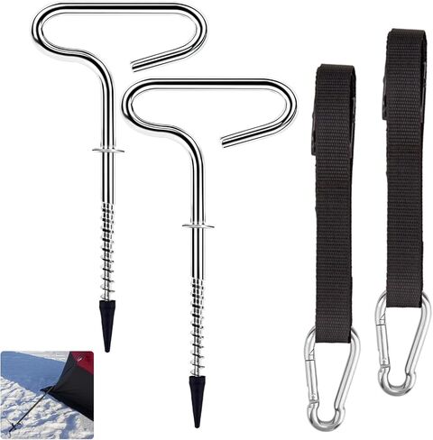 مجموعة أدوات ربط المأوى الفاخرة 24260 مناسبة لخيمة صيد الأسماك على الجليد في الإسكيمو، وملحقات مراسي مأوى الجليد لإعداد مأوى - تتضمن شريطين للكاميرا ومراسي ثلج ذاتية التنصت مع قبضة قوية in Saudi Arabia