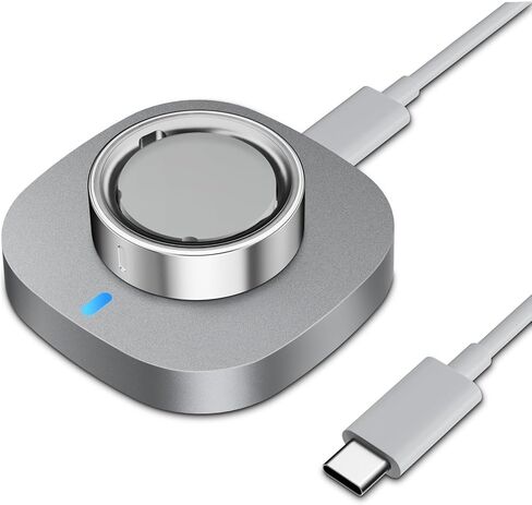 Charger Compatible with Aura-Ring Gen 4 Size 8,Fast Safe Charging Dock and USB-C Cable,Silver Gray in Saudi Arabia