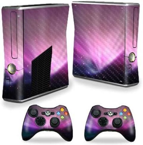 MightySkins Carbon Fiber Skin for Xbox 360 S Console - Cyber Bot | Protective, Durable Textured Carbon Fiber Finish | Easy to Apply, Remove, and Change Styles | Made in The USA in Saudi Arabia