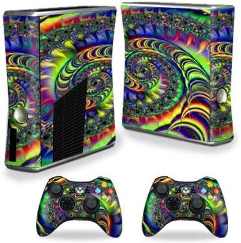 MightySkins Carbon Fiber Skin for Xbox 360 S Console - Cyber Bot | Protective, Durable Textured Carbon Fiber Finish | Easy to Apply, Remove, and Change Styles | Made in The USA in Saudi Arabia