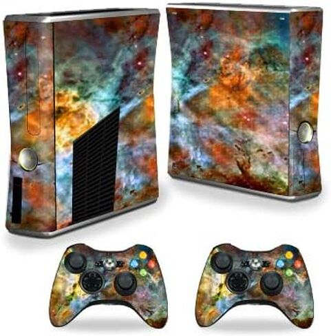 MightySkins Carbon Fiber Skin for Xbox 360 S Console - Cyber Bot | Protective, Durable Textured Carbon Fiber Finish | Easy to Apply, Remove, and Change Styles | Made in The USA in Saudi Arabia