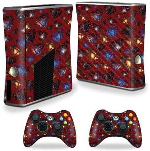 MightySkins Carbon Fiber Skin for Xbox 360 S Console - Cyber Bot | Protective, Durable Textured Carbon Fiber Finish | Easy to Apply, Remove, and Change Styles | Made in The USA in Saudi Arabia