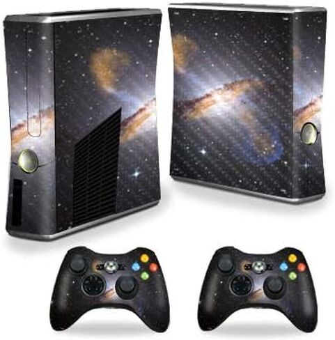 MightySkins Carbon Fiber Skin for Xbox 360 S Console - Cyber Bot | Protective, Durable Textured Carbon Fiber Finish | Easy to Apply, Remove, and Change Styles | Made in The USA in Saudi Arabia