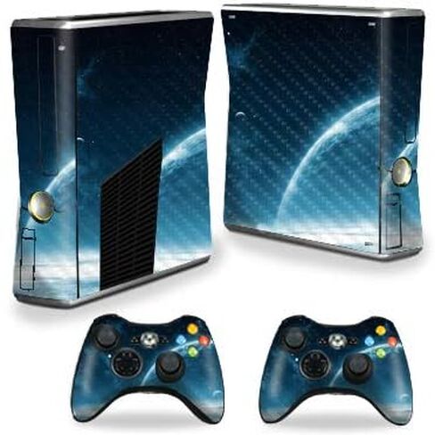 MightySkins Carbon Fiber Skin for Xbox 360 S Console - Cyber Bot | Protective, Durable Textured Carbon Fiber Finish | Easy to Apply, Remove, and Change Styles | Made in The USA in Saudi Arabia