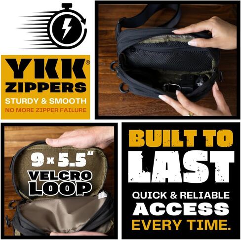Tactical Fanny Pack for Men, Women – Rugged Concealed Carry Waist Pack or Crossbody Bag, Smooth YKK Zippers, Water-Resistant 900D Polyester, Hiking, Fishing, Outdoor in Saudi Arabia