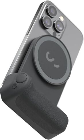 ShiftCam SnapGrip Essential - قبضة كاميرا هاتف مغناطيسية مع زر إغلاق لاسلكي وقاعدة للطاولة - متوافقة مع iPhone وAndroid - حجري in Kuwait